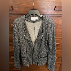 bar III motorcycle knit jacket, size L